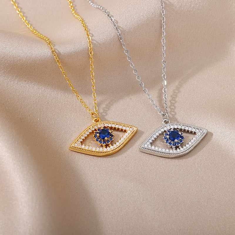 Fashion Gold Evil Eye Necklace For Women