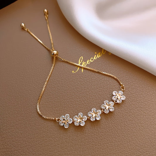 High-End Luxury Flower Zircon Bracelet For Women