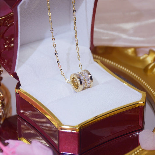 Classic Luxury Zirconia Gold Necklace For Woman