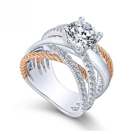 925 Silver & Luxury Zircon Curve Stone Ring For Women