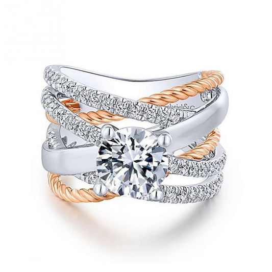925 Silver & Luxury Zircon Curve Stone Ring For Women