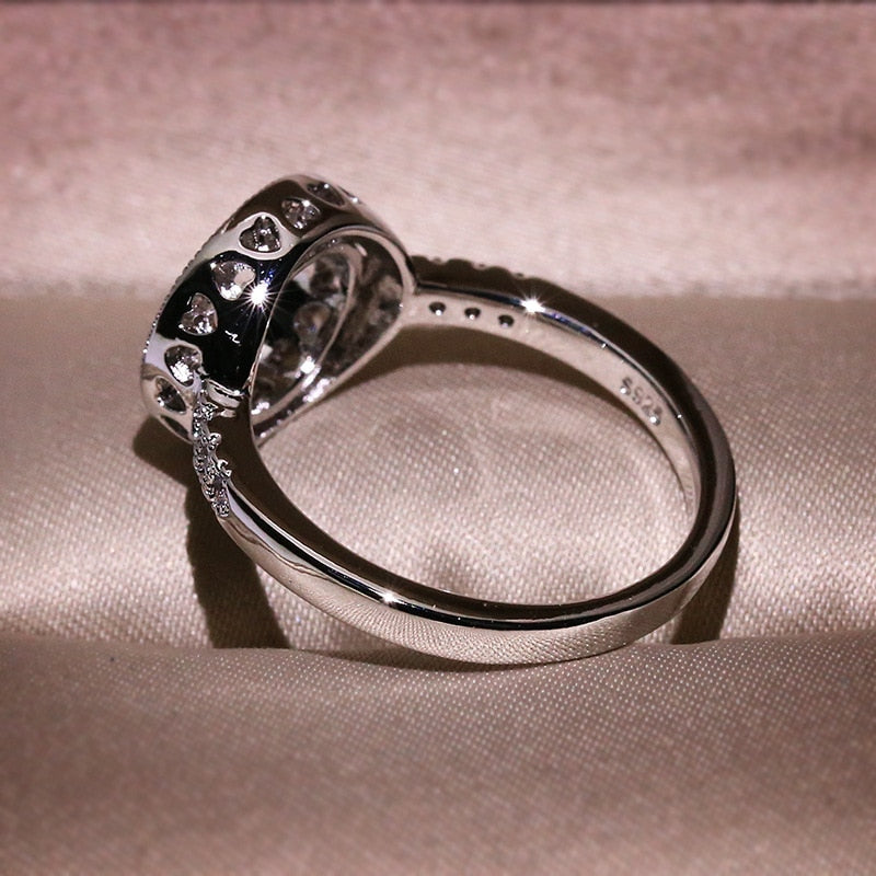 Luxury Micro CZ Zircon 925 Sterling Silver Ring for Women