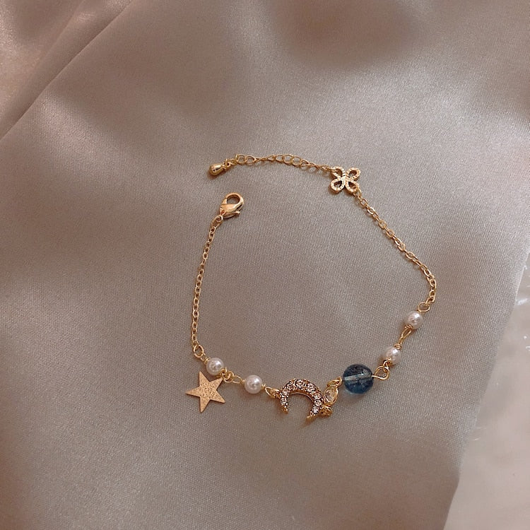 New Classic Star Moon Stone Bracelet