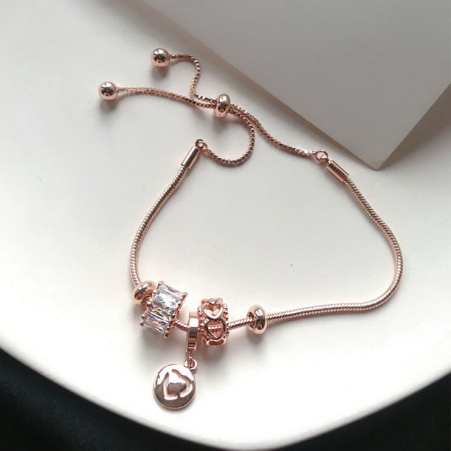 Luxury Crystal Heart Gold Bracelets For Women Jewelry