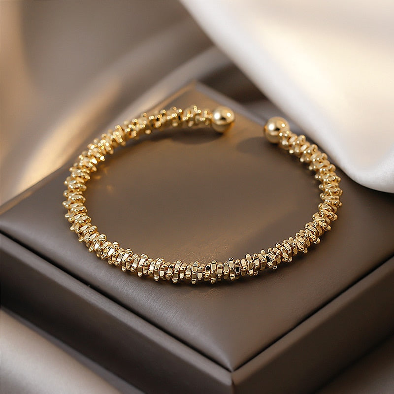 Classic Simple Copper Alloy Gold Jewelry Bracelets For Woman