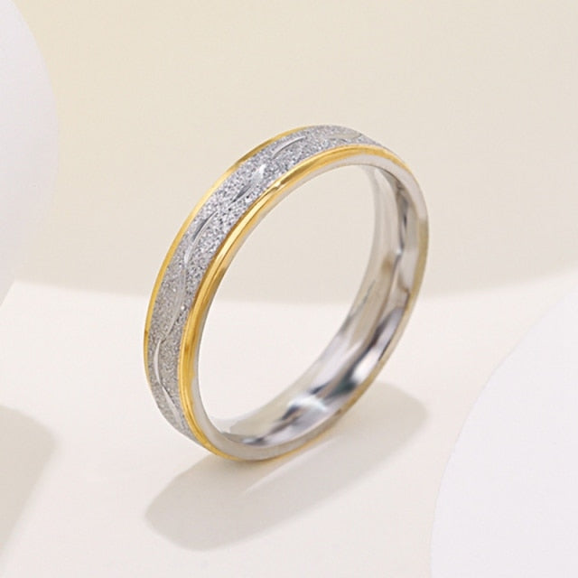 Couple Lover Engagement Stainless Steel Rings for Women