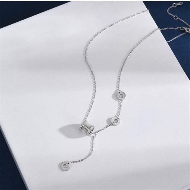 Classic Luxury Zirconia Gold Necklace For Woman