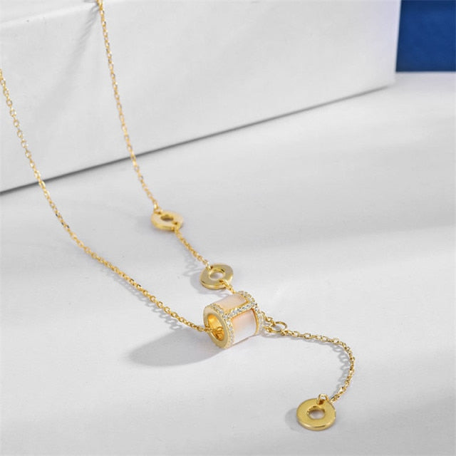 Classic Luxury Zirconia Gold Necklace For Woman